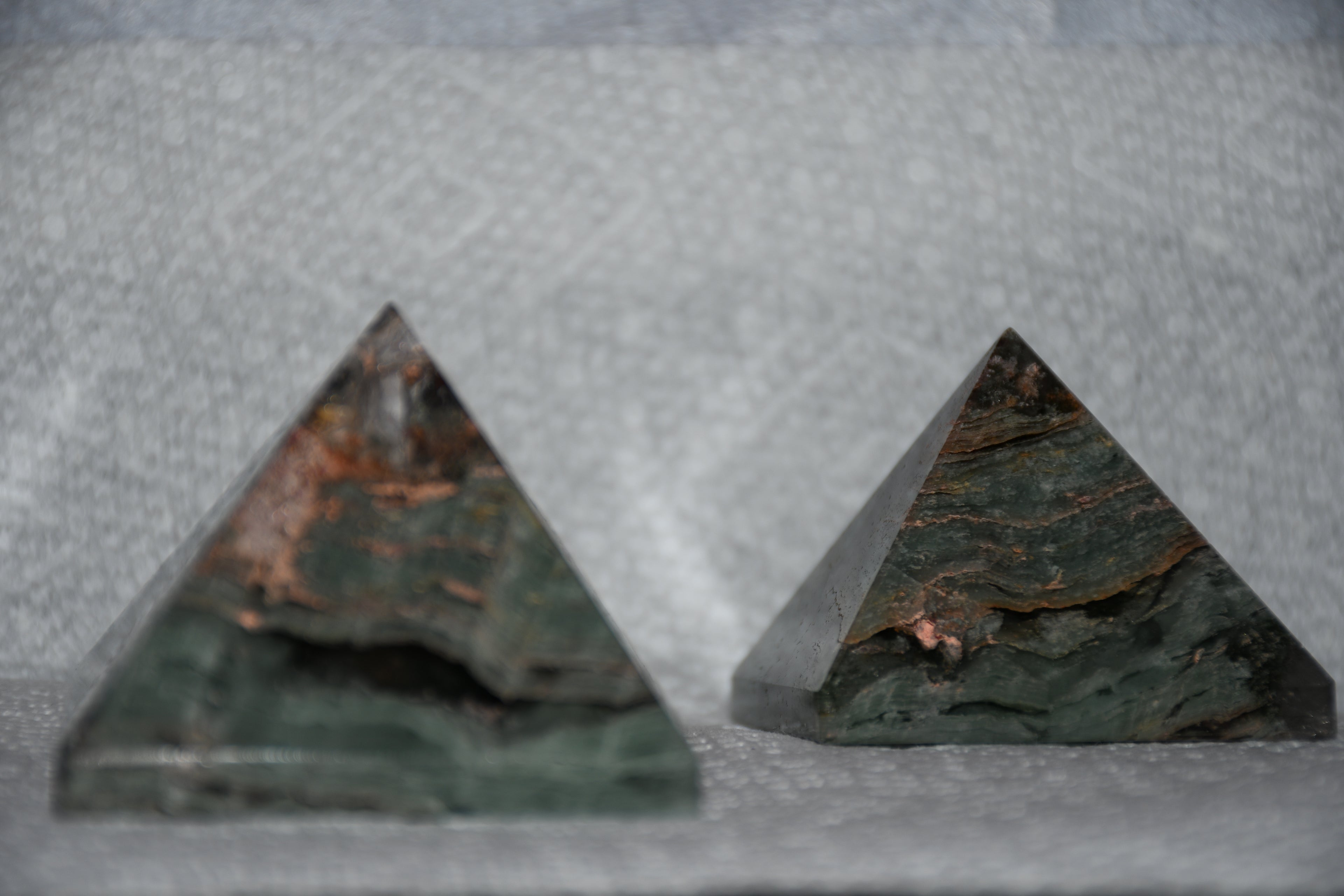 🌿🔮 Garden Quartz Pyramids — Nature’s Worlds Encased in Crystal 🔮🌿